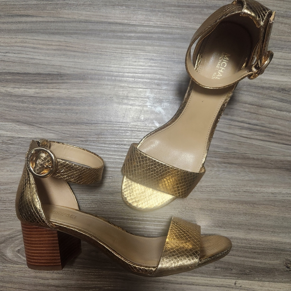 Michael Kors Women's Arley Lena Dress Sandals Gold size 6